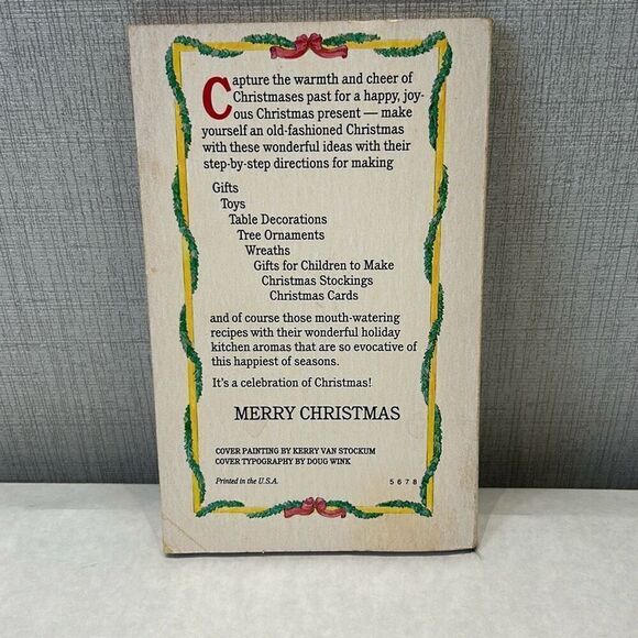 Vtg Crafts for an Old-Fashioned Christmas Book Diana Wenk 1984 Holiday - Picture 2 of 7